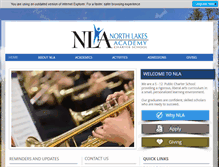 Tablet Screenshot of northlakesacademy.org